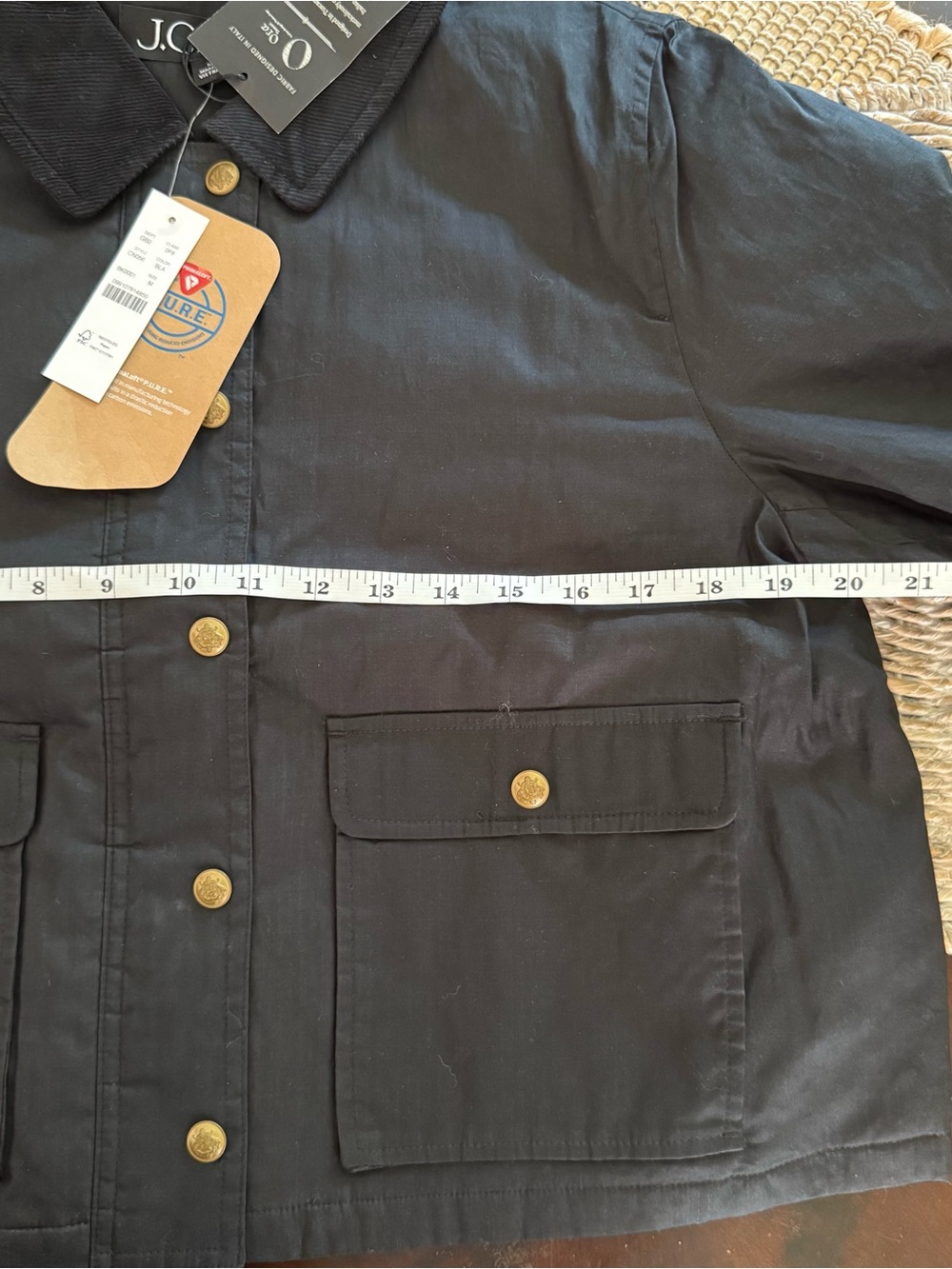 NWT J. Crew Cropped Barn Jacket in black ripstop cotton - Picture 5 of 6